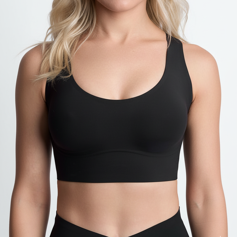 Womens Seamless Push Up Bra Cross Back Support Wireless T Shirt Bra Everyday Wear