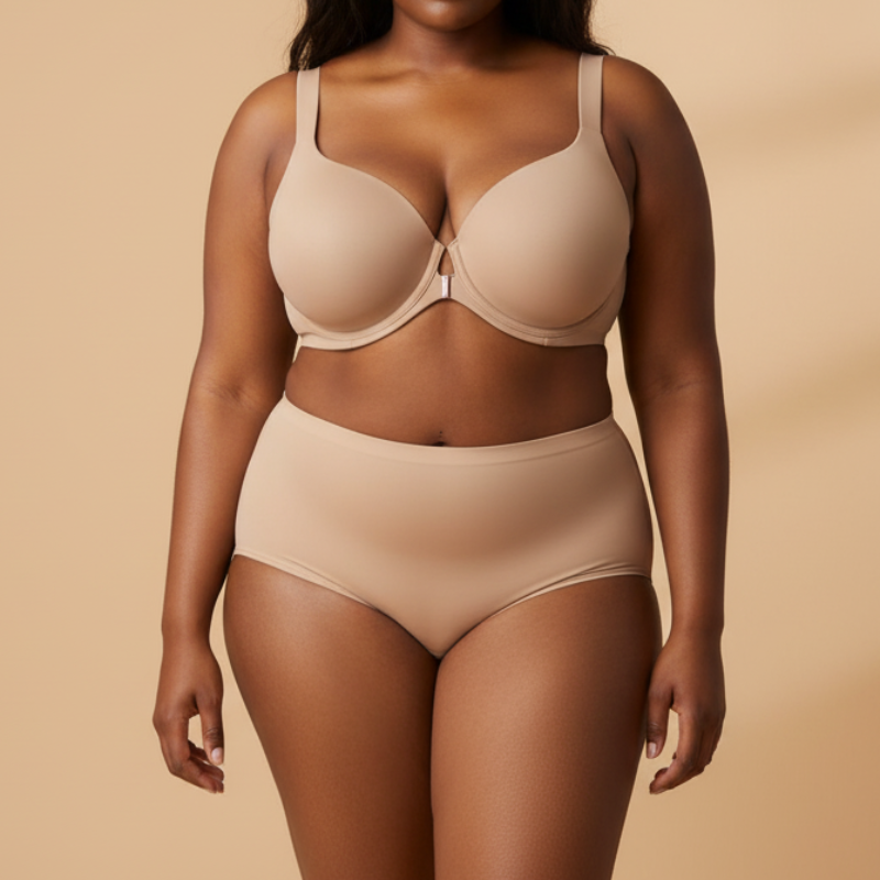 Plus Size Seamless Push Up Bra Wireless Cross Back Support T Shirt Bra for All Day Everyday Wear