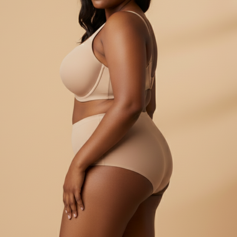 Plus Size Seamless Push Up Bra Wireless Cross Back Support T Shirt Bra for All Day Everyday Wear