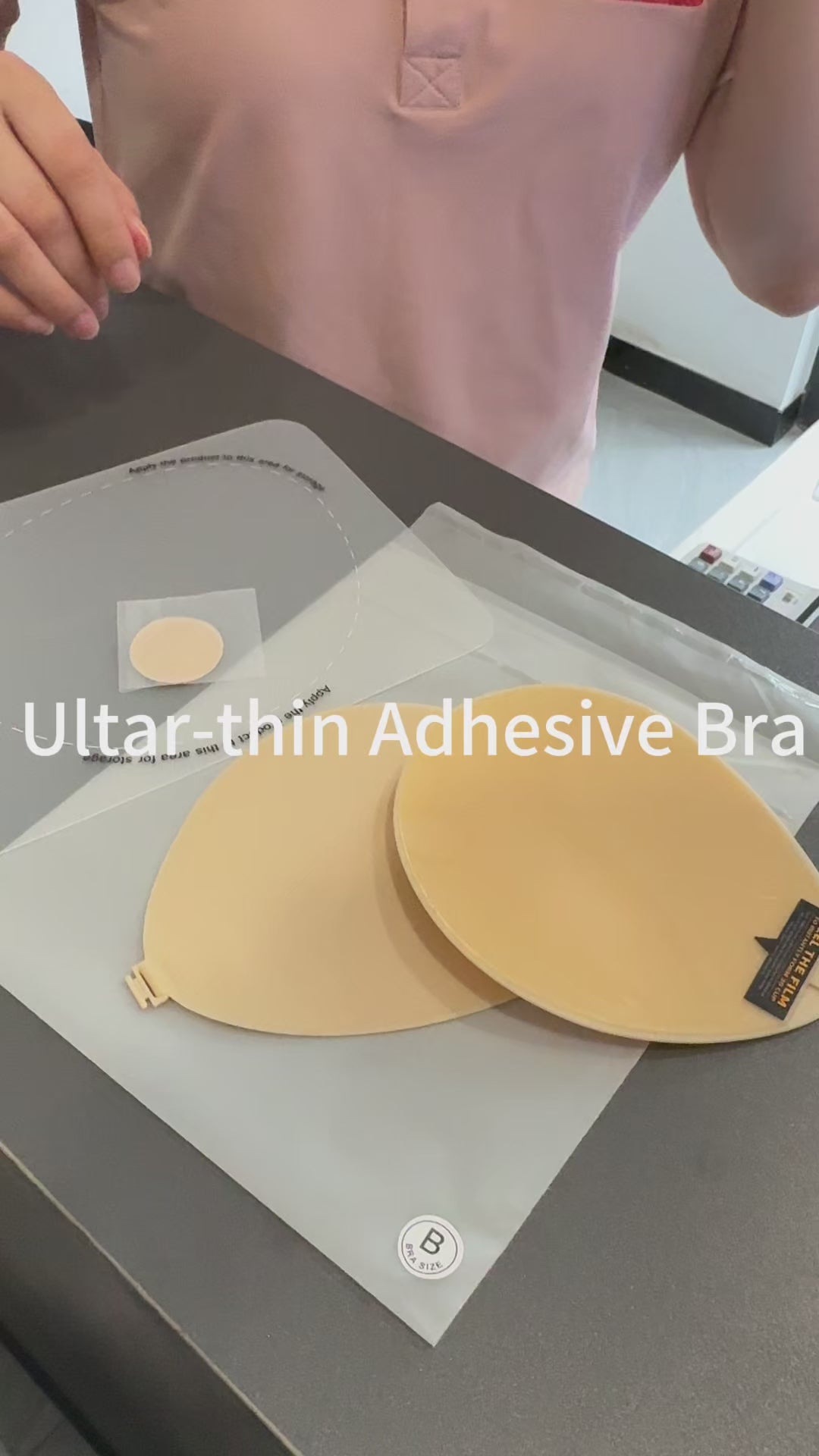 Womens Adhesive Bra Invisible Backless Strapless Push Up Stick On Bra for Wedding Evening Dress